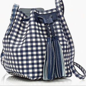 J. Crew Mini Bucket Bag in Gingham NWT